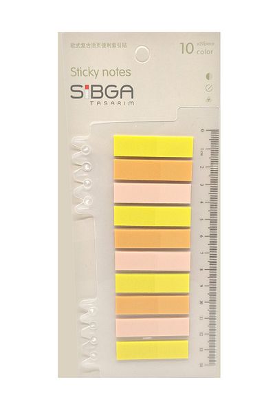 sibga tasarım Transparent Color. 200 Sheets Book Mark Sticker Note Paper
