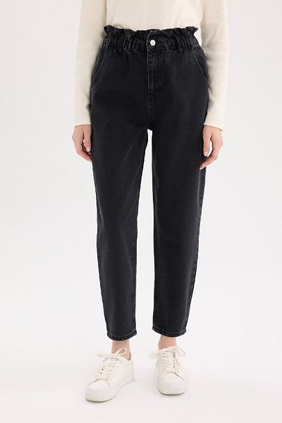 DeFacto Paperbag Extra High Waist Ankle Length Jean Pants E3171Ax25Sp