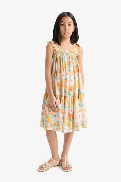 DeFacto Girl's Floral Strap Dress Y6957A625Sm