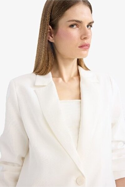 DeFacto Loose Fit Double Breasted Lapel Button Blazer Jacket Z8276Az25Sp