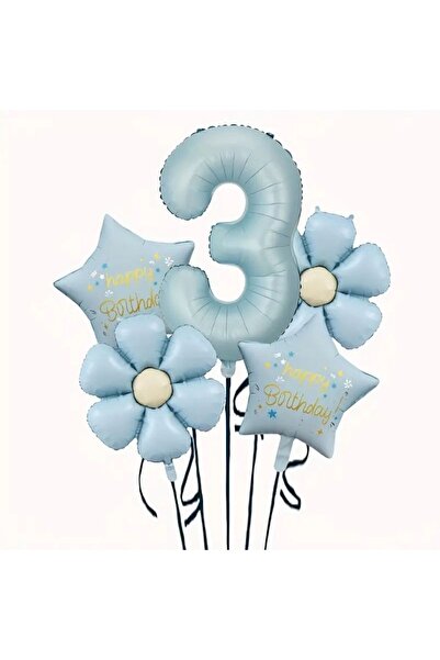 parti sürprizi مجموعة بالونات من الفويل لعيد الميلاد السعيد باللون الأزرق من ...