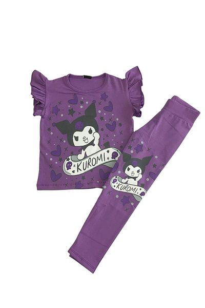Arya Nisa Kids Girl's Kuromi Printed Leggings Bottom-Top Suit