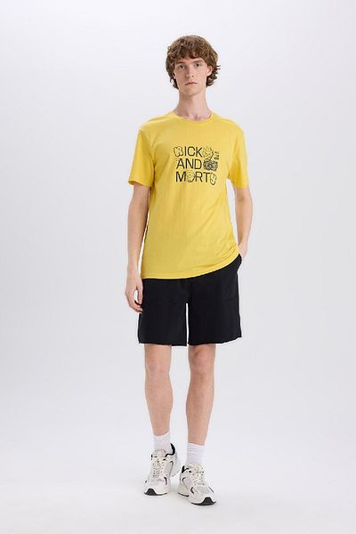DeFacto 100 % Baumwolle Rick And Morty Regular Fit Rundhals-Kurzarm-T-Shirt E4761ax25sp