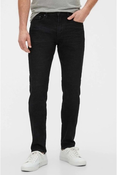 GAP V-Slim GapFlex Taper Washwell™ Slim Jean Pantolon Dar Kalıp Erkek Kot Pantolon SİYAH