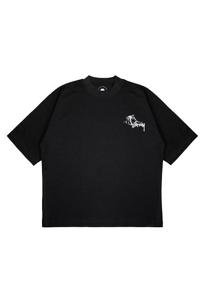 TRAGEDY Unisex Oversize Stussy Working Man με στάμπα μπλουζάκι με χοντρό ύφασμα