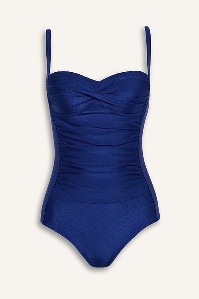 DeFacto Regular Fit Draped Swimsuit-Fall in Love Z4657Az25Sm