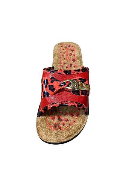 POLEX Жіночі тапочки з товстою підошвою та леопардовим принтом