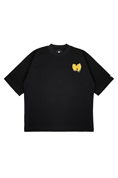 TRAGEDY تي شيرت من القماش السميك مطبوع عليه كريم وو تانغ مقاس كبير للجنسين