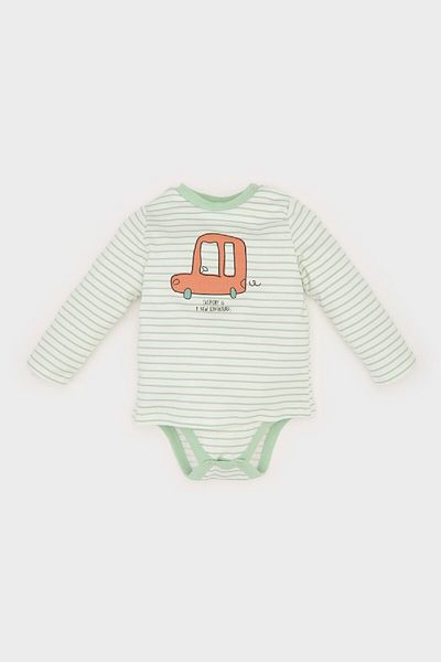 DeFacto Baby Boy Crew Neck Long Sleeve Bodysuit E2456A525Sp
