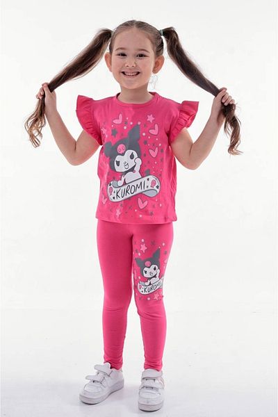 Arya Nisa Kids Girl's Kuromi Printed Leggings Bottom-Top Suit