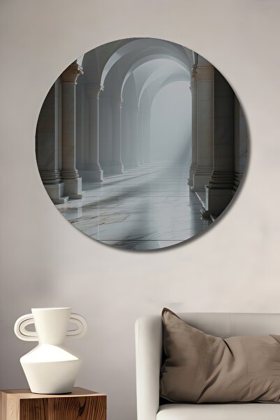 Teona Ahşap Mistik Mermer Koridor Yağlı Boya Görünümlü Dekoratif Ahşap Ev/İşy...