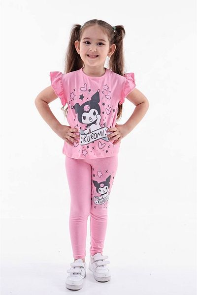Arya Nisa Kids Girl's Kuromi Printed Leggings Bottom-Top Suit