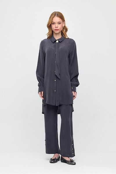 Niliwi 4041 Tkm Trousers-Scarf Shirt Slit Kupra Suit