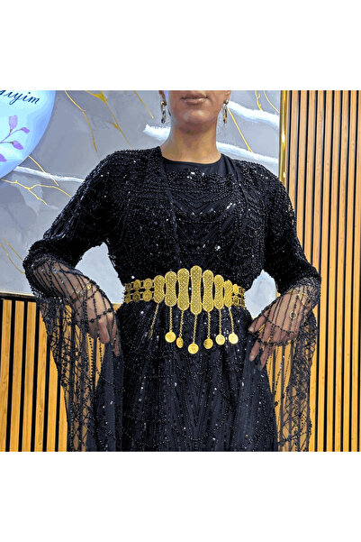 HİRAYÖRESELGİYİM Polyester Taşlı Makine İşlemeli Kumaş