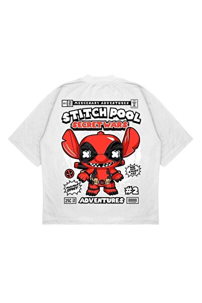 TRAGEDY Unisex Oversize Stitch Pool Back Printed Boxy Fit Thick Fabric T-Shirt