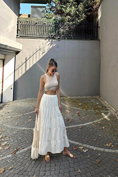 SUFFLE WEAR Natural - Astarlı Premium Etek