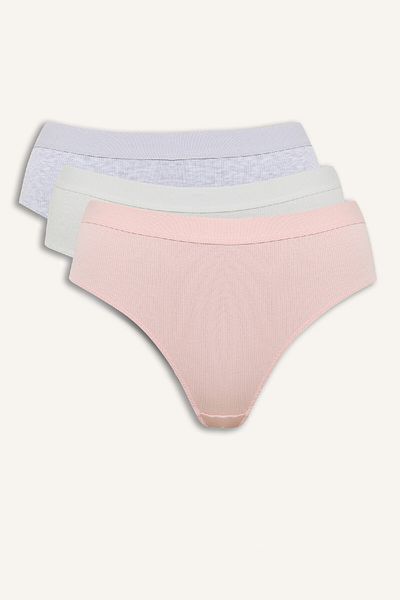 DeFacto Ribana 3-Piece Slip Panties-Fall in Love E4926Ax25Sp