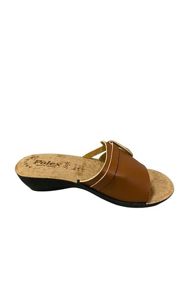POLEX Women's Wedge Heel Buckle Slippers