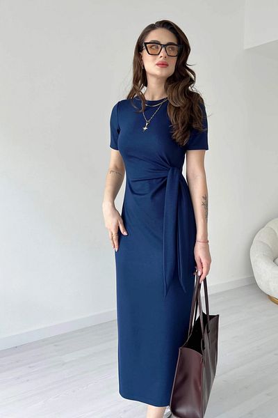 Sorridi Modal Fabric Dress with Side Tie and Side Slits