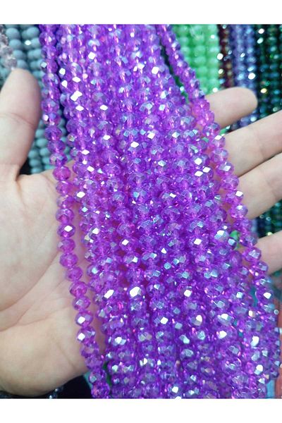 Ralp Moda 8mm Facet Cut Crystal Beads Bags and Jewelry Making 10 Strands Avg. 625-640 Pieces