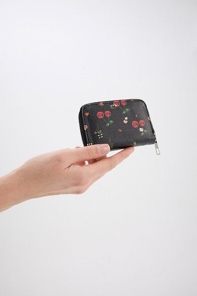 DeFacto Women's Fruit Patterned Faux Leather Coin Purse E6330Axns
