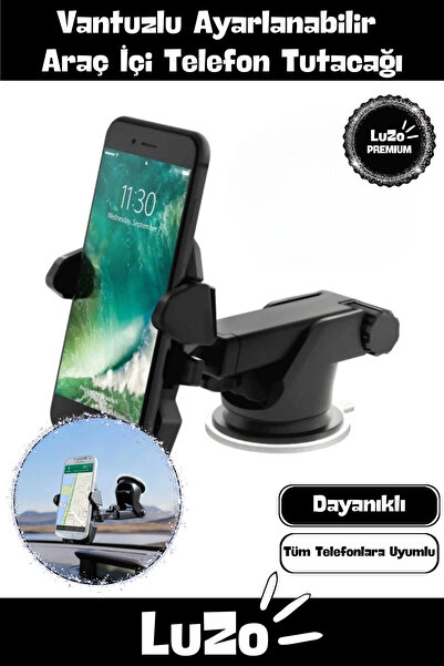 LuZo Premium Seri Ayarlanabilir Her Telefona Uyumlu Uzayabilen Vantuzlu Araba...