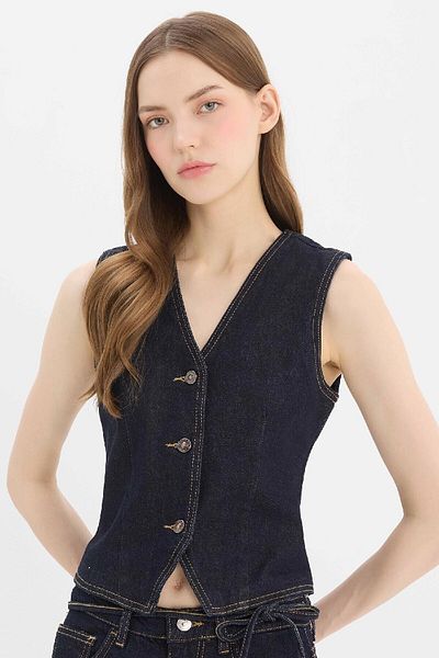 DeFacto Blazer-Jeansweste mit Knöpfen D5820AX25SP