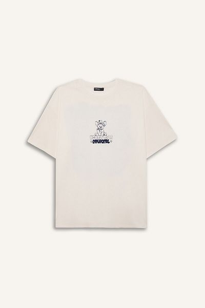 DeFacto Tricou cu mânecă scurtă cu imprimeu cu mânecă scurtă, cu croială largă, E4683ax