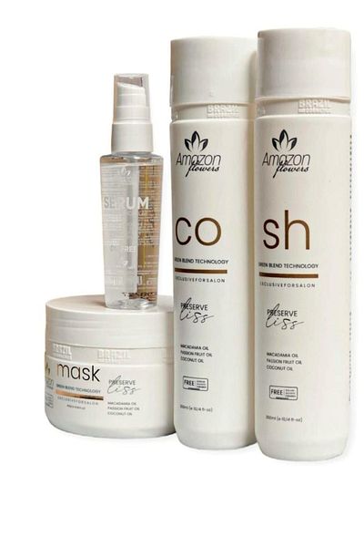 Amazon Amazon Flower Smooth Brazilian Daily Care Kit for Protein and Keratin Treated Hair