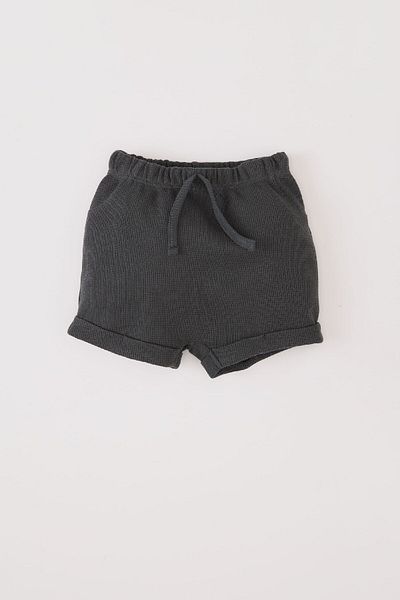 DeFacto 2er-Set T-Shirt und Shorts für Babys mit Hundemotiv, kurze Ärmel, Waffelmuster, elastisch