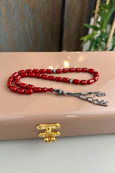 dergah tesbih Silver Kazaz Design Fire-I Amber Rosary for Your Loved Ones