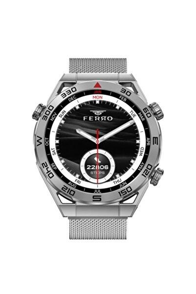 FERRO Gümüş Hasır Kordon Akıllı Kol Saati FSW1115C-A