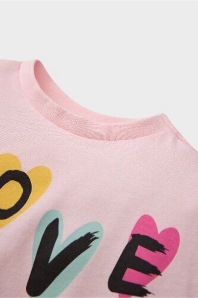 DeFacto Baby Girl Crew Neck Printed Long Sleeve T-Shirt E5098A525Sp