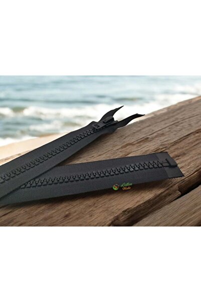 ecottonworks Geniş Diş Tente Çadır Yat ve Tekne Fermuar Tip 9 Kemik Siyah Fer...