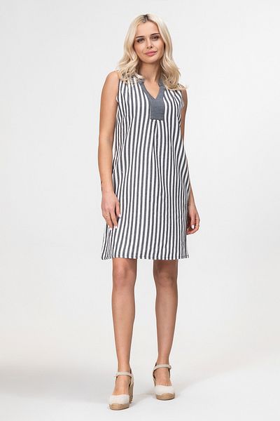 Bold & Young Rochie din lycra din bumbac spalat cu buzunare