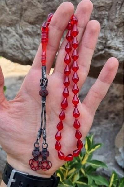 dergah tesbih 5y Water Drop Amber Rosenkranz