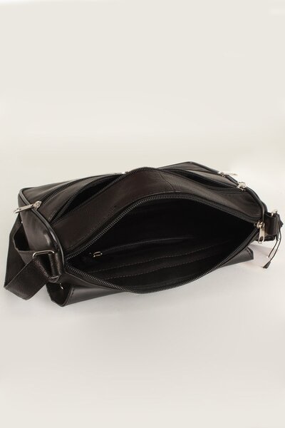 fubileather Jižní kožená taška Daily Stick Messenger, černá 24*20