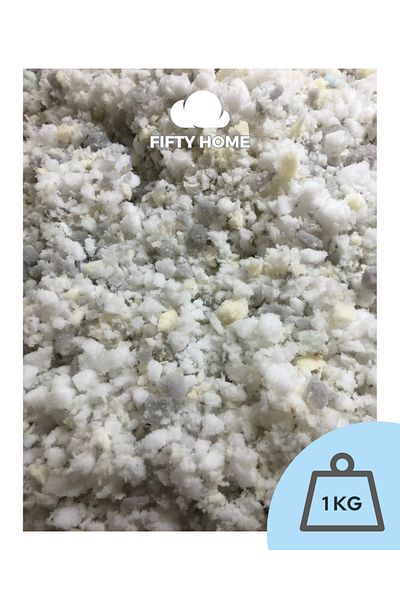 FIFTY-FIFTY 1 kg Cropped Sponge - Mattress, Pillow and Sofa Cushion Filling
