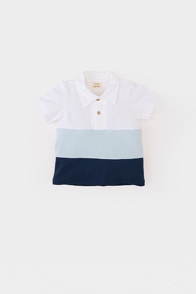 DeFacto Baby Boys Color Block Pique Polo tričko s krátkým rukávem B9247A525SM
