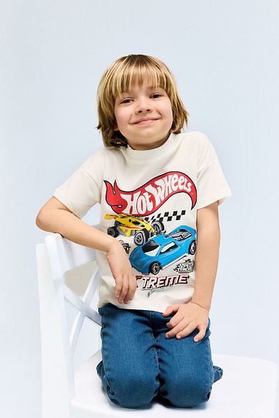 DeFacto Baby Boy Hot Wheels Tričko s krátkym rukávom Crew Neck E4716a525sm