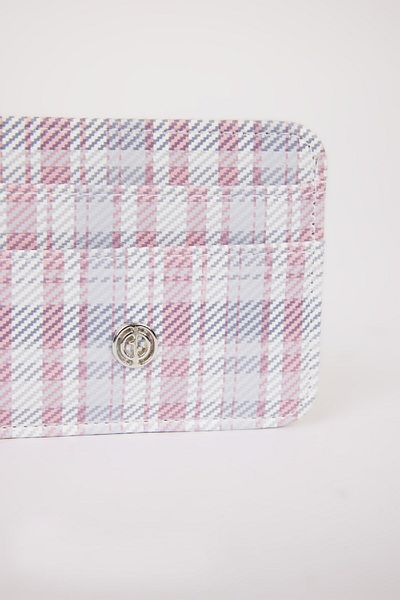 DeFacto Women's Checkered Faux Leather Card Holder E5476Axns
