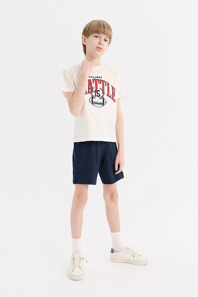 DeFacto Men's 2 Pack E4691A825Sm T-Shirt and Waisted Shorts