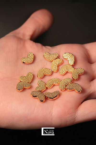 CessNova Large Heart Model Jewelry Making Intermediate Apparatus Brass Plated Non-Tarnish (5 Pieces)