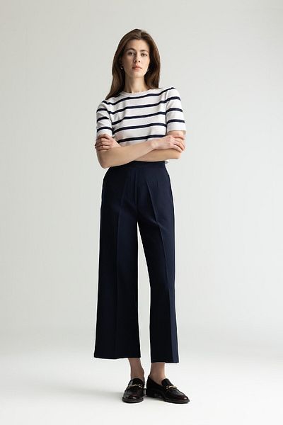 DeFacto Wide Leg Wide Leg High Waist Straight Leg Pants E5324Ax