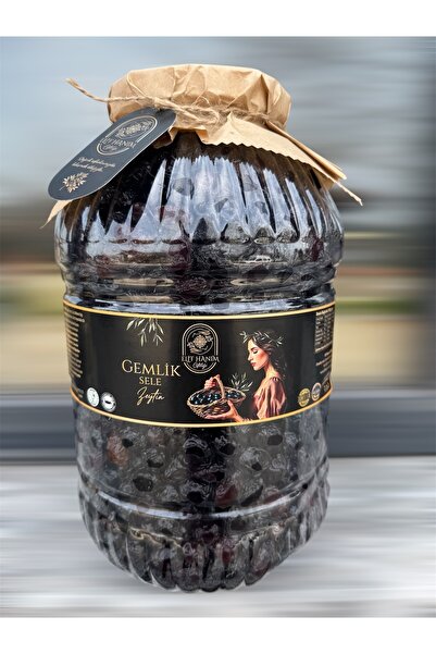 GEMLİK Yuvarlama Sele Zeytin Az Tuzlu Net 4500 gr ( Elif Hanım Çiftliği)
