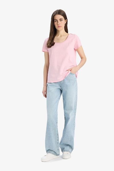 DeFacto Regular Fit Round Neck Basic Plain Short Sleeve T-Shirt K1508Az25Sm