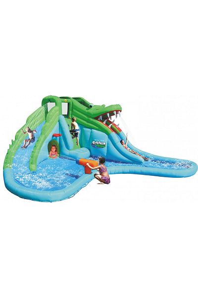 Happy Hop Crocodile inflatable mattress with water slides