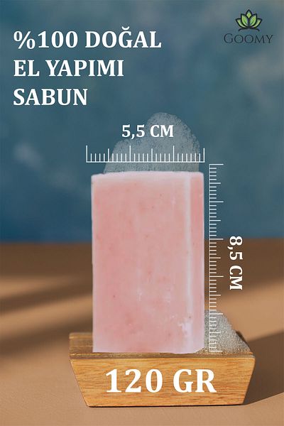 GOOMY Premium Handmade 100% Natural and Organic Rose Soap 120Gr