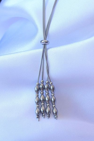 Store 316L Steel Silver Color Length Adjustable Dangle Model Necklace