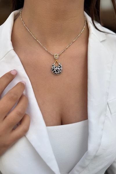 Utku Kuyumculuk 14 AYAR ÖZEL TASARIM İTALYAN ZİNCİRLİ DAMLA MODEL ALTIN KOLYE